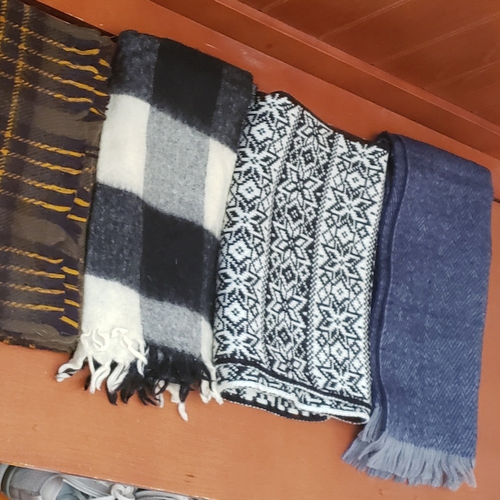 Assorted Plaid + Patterned Blanket Scarves - image 4